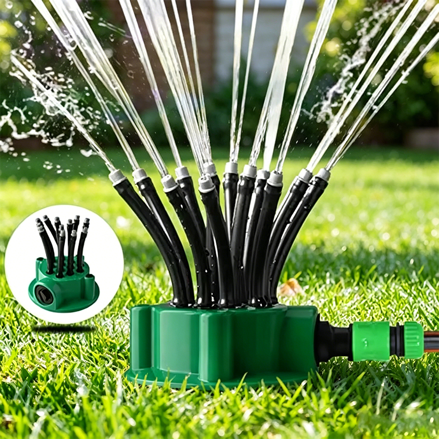 Gardening Tools And Equipment - 360° Automatic Rotating Garden Sprinkler Multi-Nozzle
