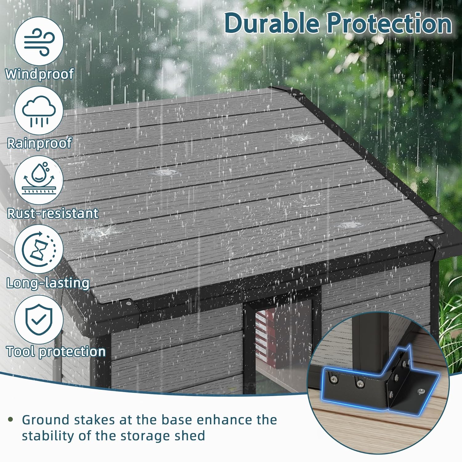 6X4 FT Outdoor Shed, Plastic S - Gardening Tools Storage 评论和价格