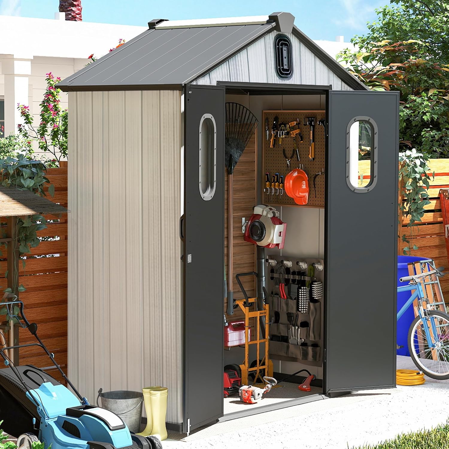 5x3 FT Resin Storage Shed All  - Gardening Tools Storage 评论和价格