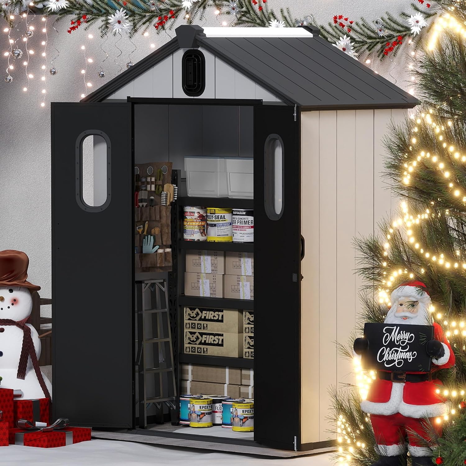 5x3 FT Resin Storage Shed All  - Gardening Tools Storage 评论和价格