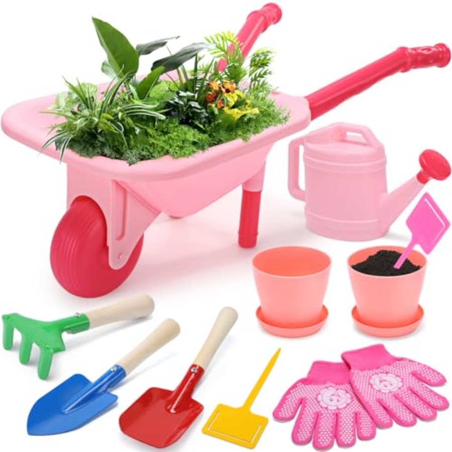 Gardening Tool Set Pink Wheelb - Gardening Tools Pink 评论和价格