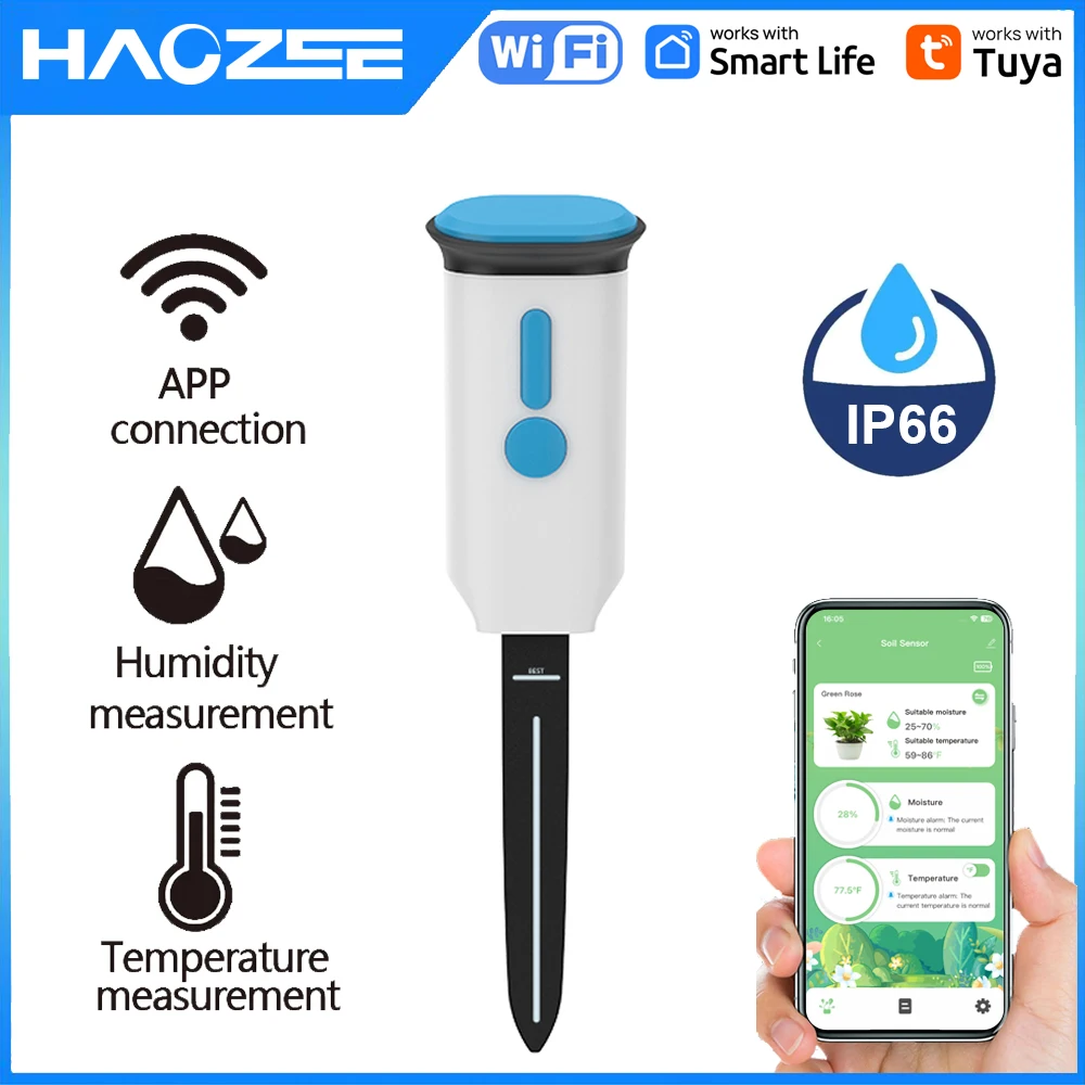 Haozee Tuya Smart WiFi Soil Mo - Moisture Meter Plant 评论和价格