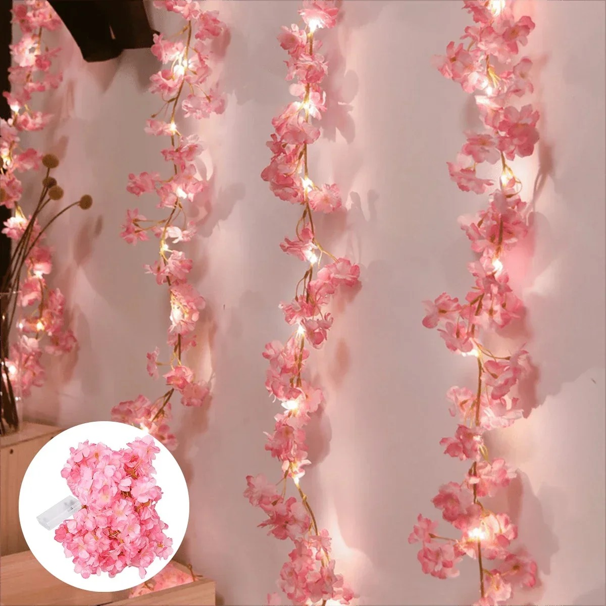 180CM Pink Artificial Flowers  - Gardening Tools Pink 评论和价格