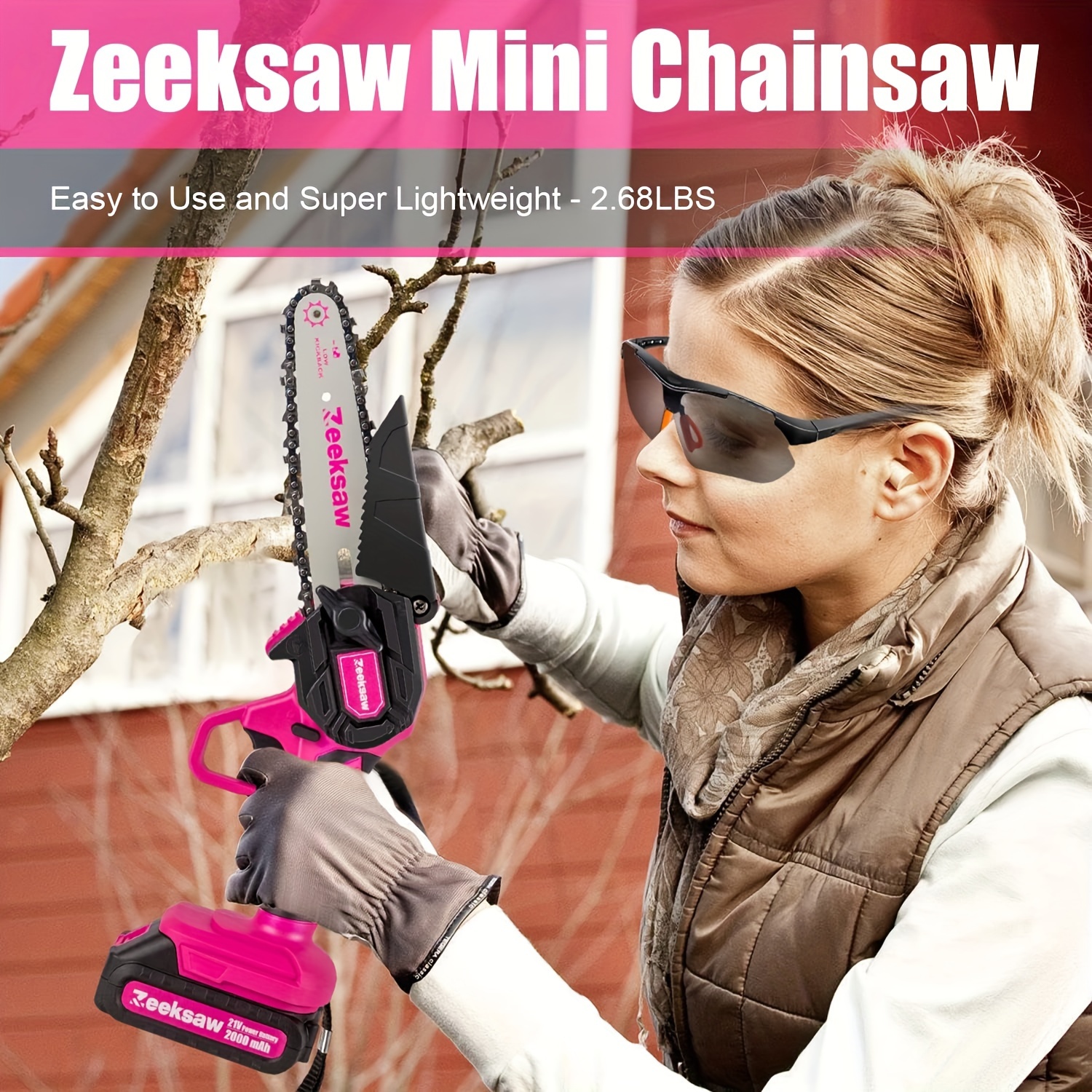 Compact Pink Electric Handheld - Gardening Tools Pink 评论和价格