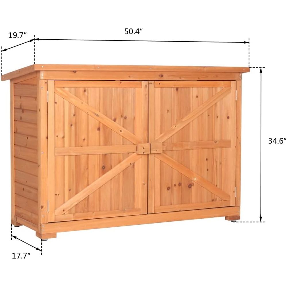 Extra Large Outdoor Wooden Sto - Gardening Tools Storage 评论和价格