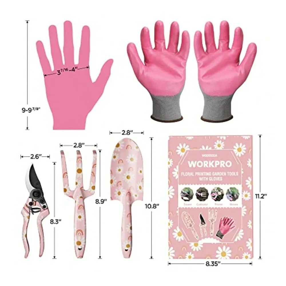 Aluminum Garden Tool Set 4PCS  - Gardening Tools Pink 评论和价格