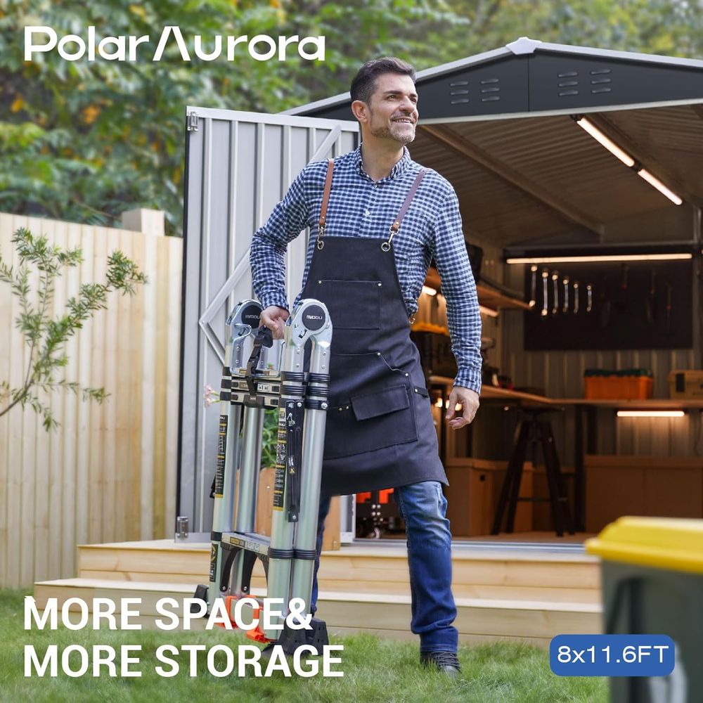 11.7ft x 8ft Outdoor Metal Sto - Gardening Tools Storage 评论和价格
