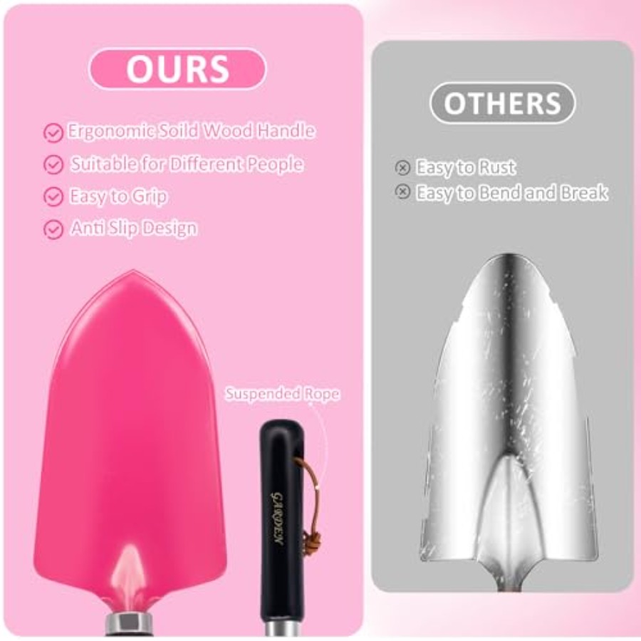9Piece Heavy Duty Gardening Ha - Gardening Tools Pink 评论和价格