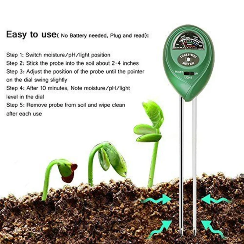 Garden PH Meter Sunlight 3in1  - Moisture Meter Plant 评论和价格