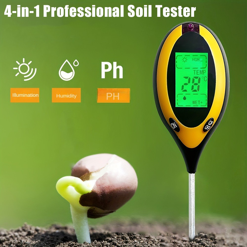 Soil PH Tester 4 in 1 PH Soil  - Moisture Meter Plant 评论和价格
