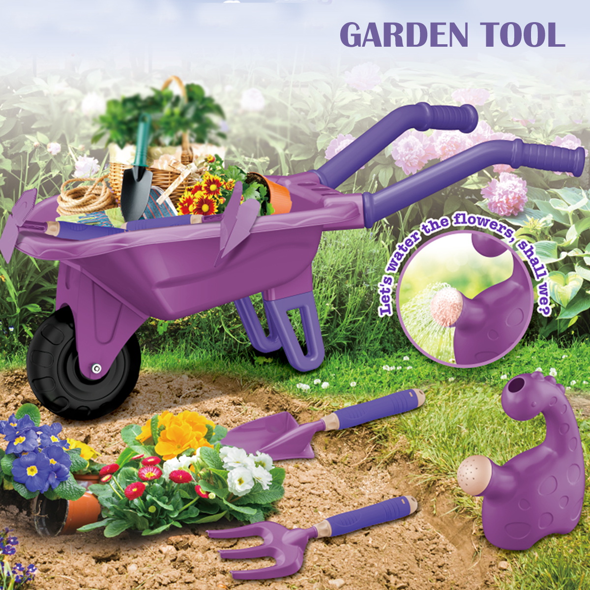 Gardening Tool Set Toys for ki - Gardening Tools For Kids 评论和价格