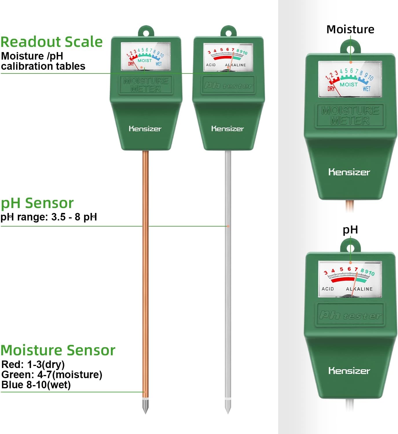 Soil Tester, 3-in-1 Moisture/p - Moisture Meter Plant 评论和价格