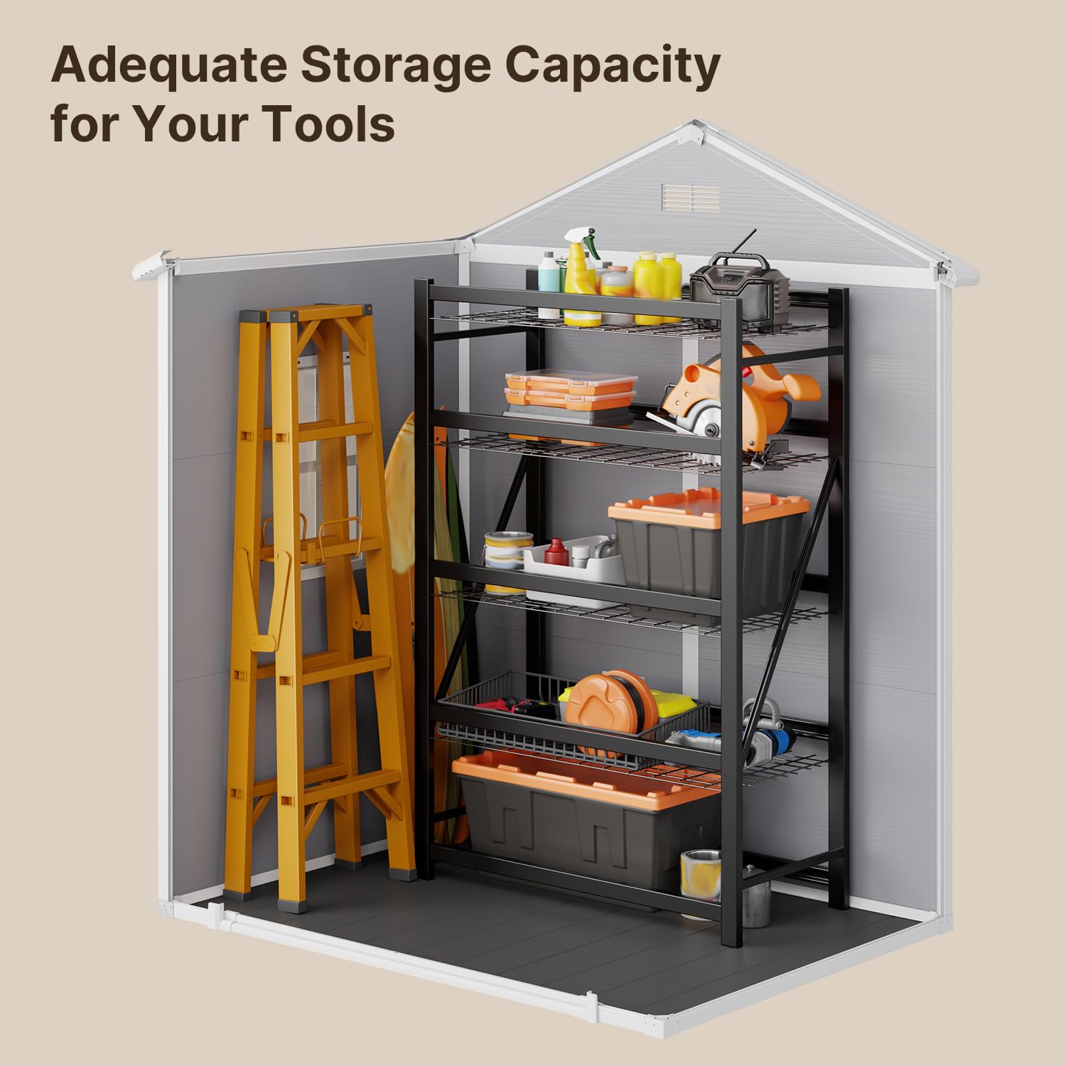 All-Weather Resin Outdoor Stor - Gardening Tools Storage 评论和价格