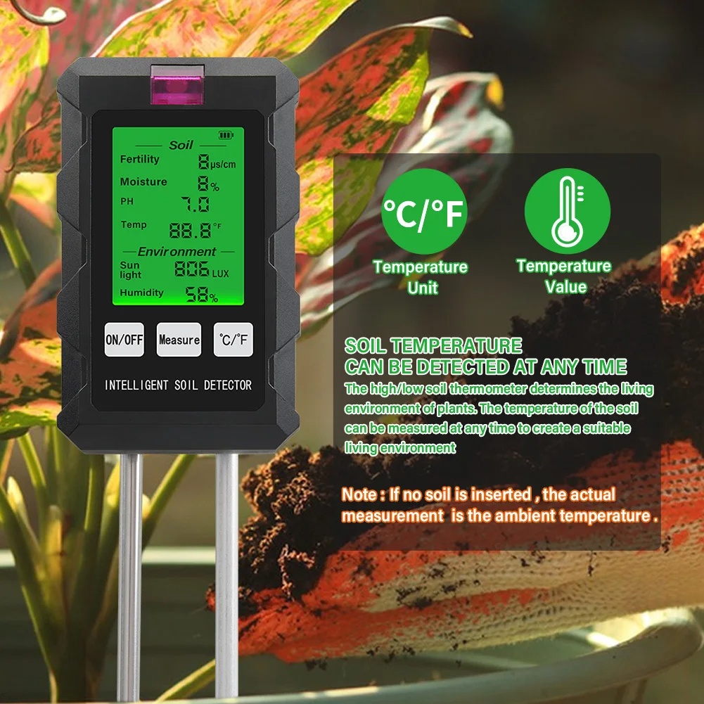 ST03 Six-in-One Soil Tester Mo - Moisture Meter Plant 评论和价格