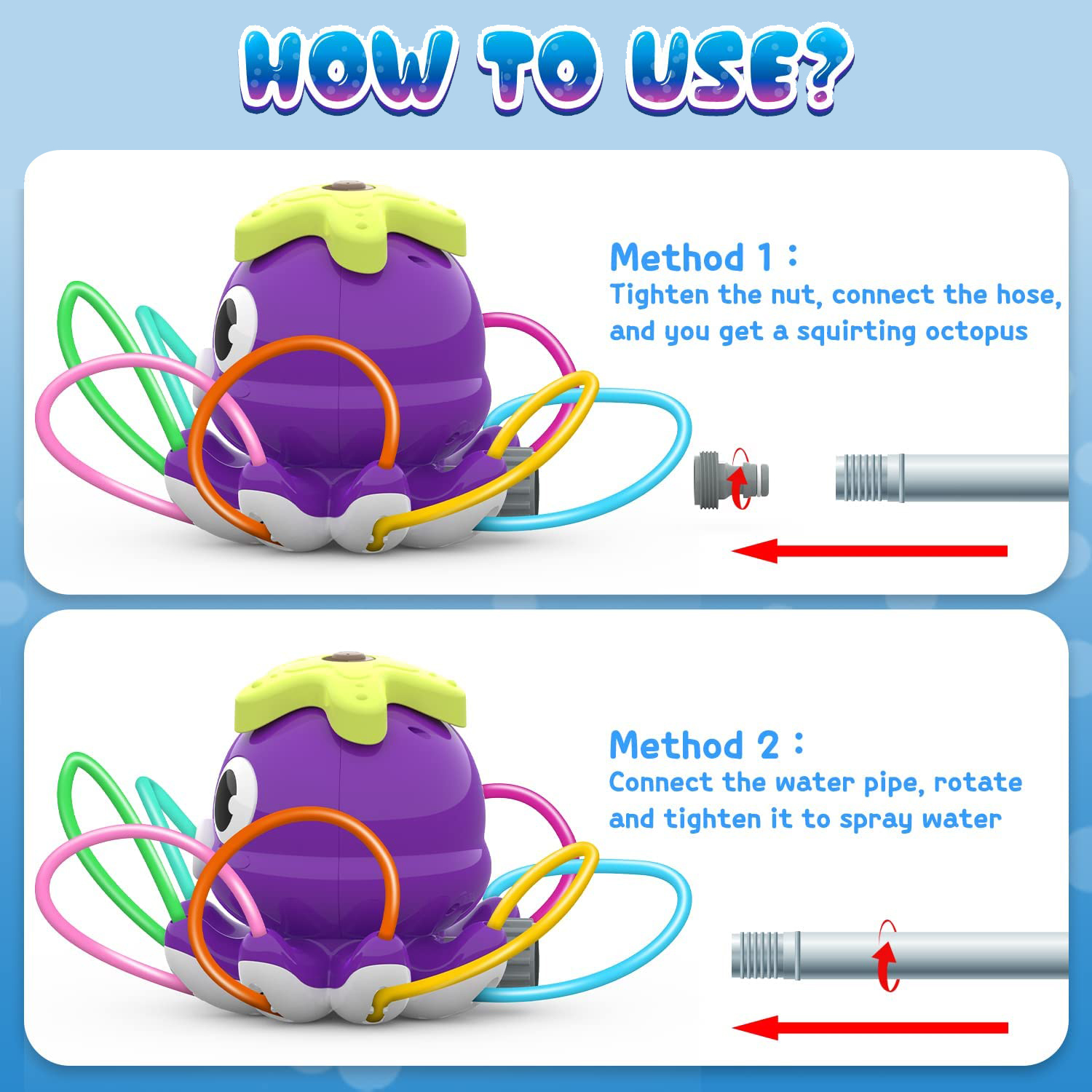 Octopus Sprinkler Water Spray  - Gardening Tools For Kids 评论和价格