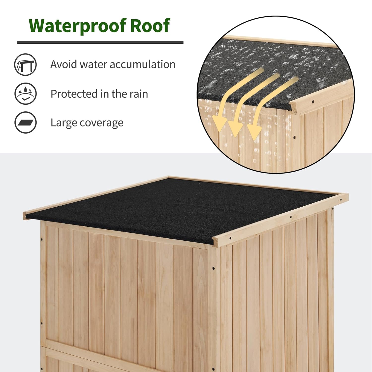 30in Deep Wood Outdoor Storage - Gardening Tools Storage 评论和价格