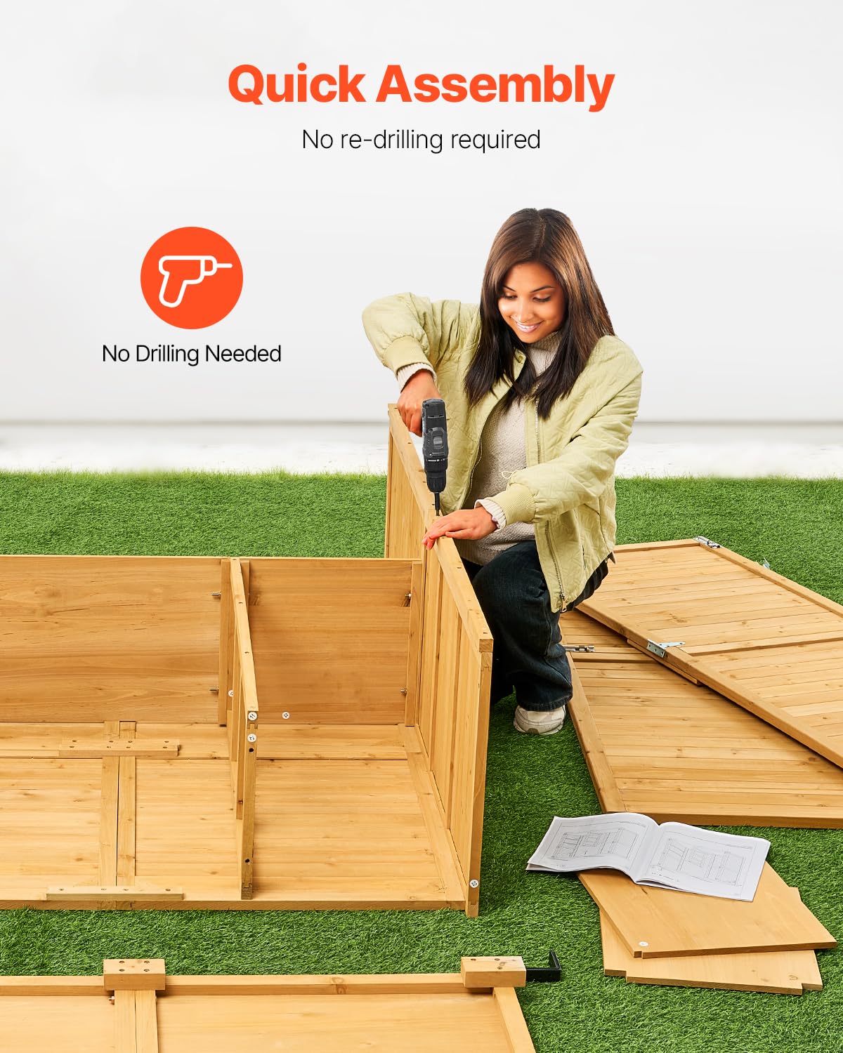 Large Wooden Outdoor Storage S - Gardening Tools Storage 评论和价格