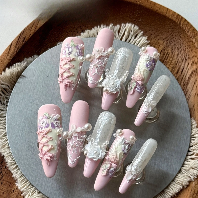 Nail Art Wearing Nail Three-di - Gardening Tools Pink 评论和价格
