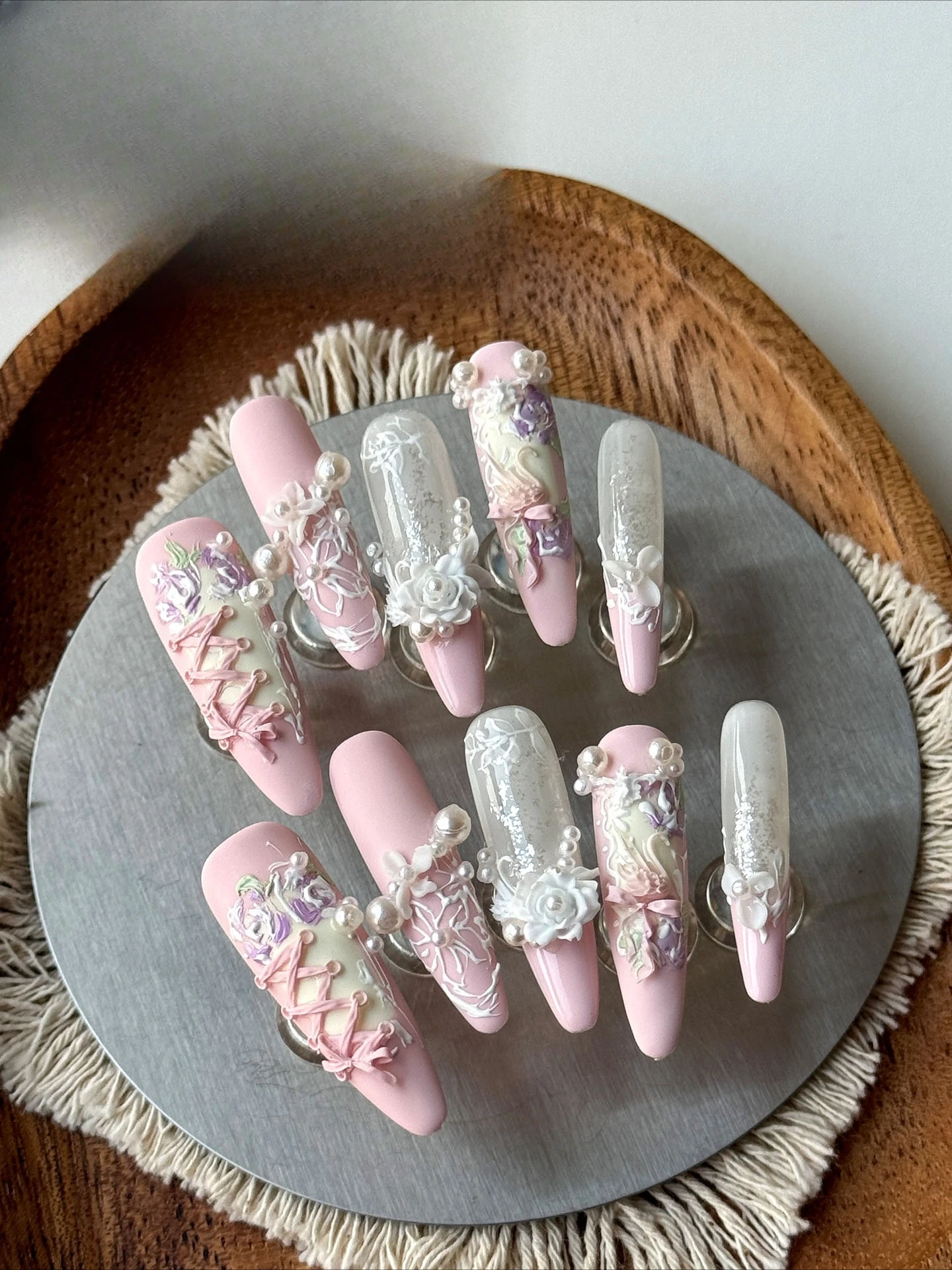 Nail Art Wearing Nail Three-di - Gardening Tools Pink 评论和价格