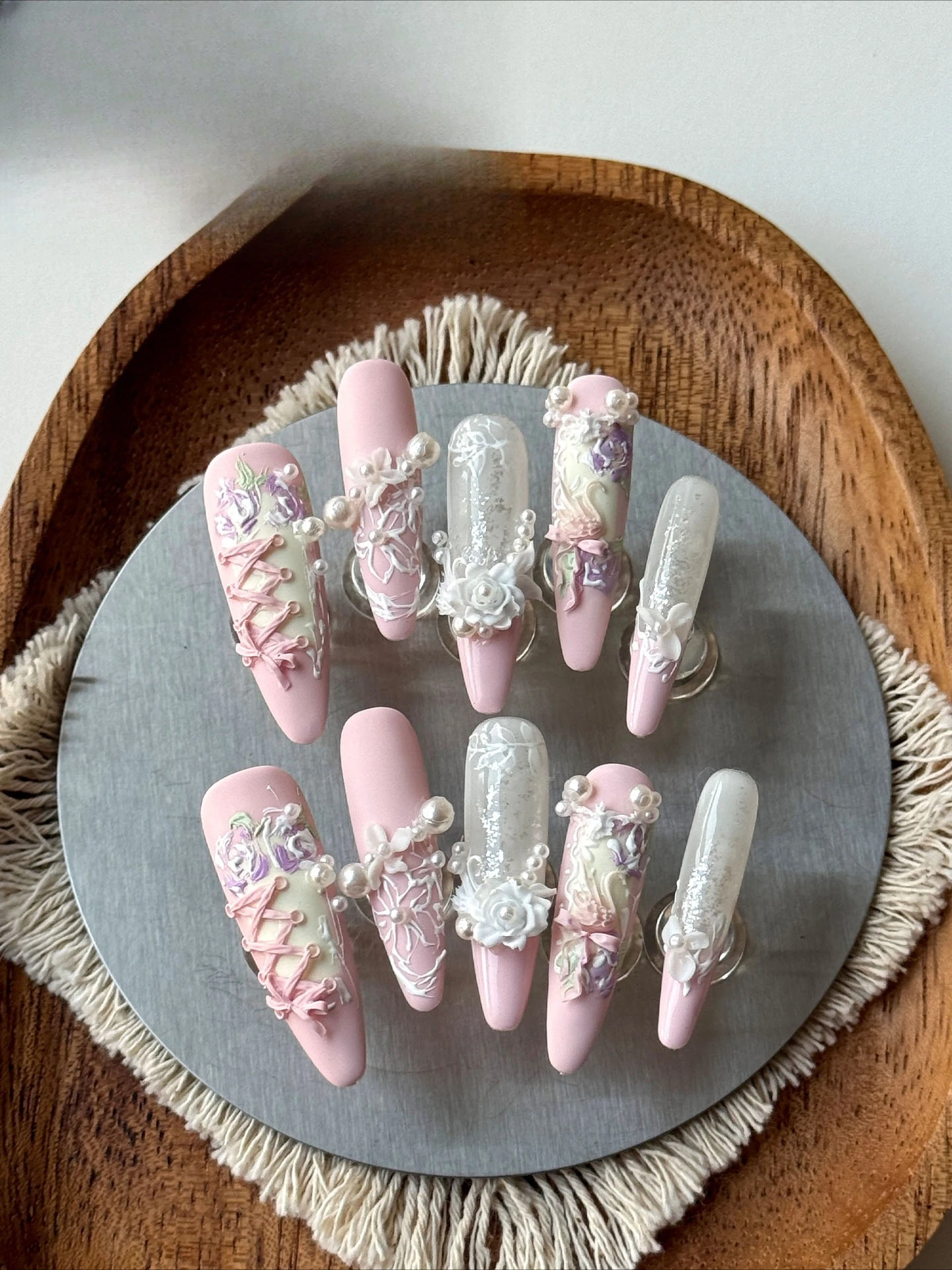 Nail Art Wearing Nail Three-di - Gardening Tools Pink 评论和价格