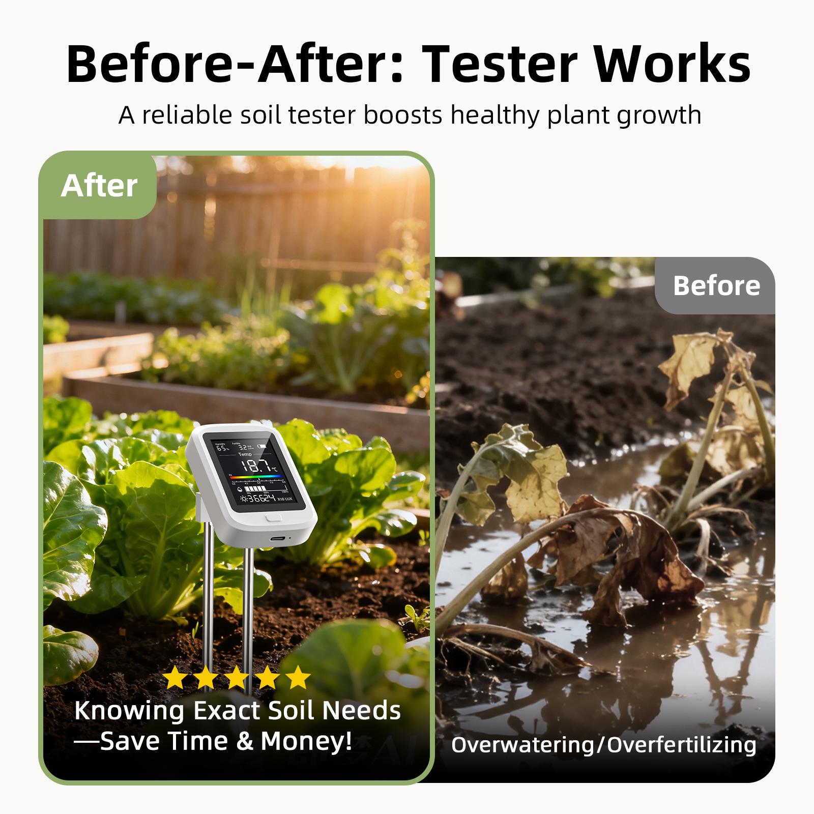 6-in-1 Soil Moisture Meter, Hy - Moisture Meter Plant 评论和价格
