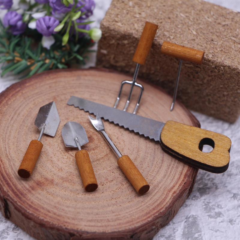 6Pcs/set Dollhouse Miniature S - Gardening Tools For Kids 评论和价格