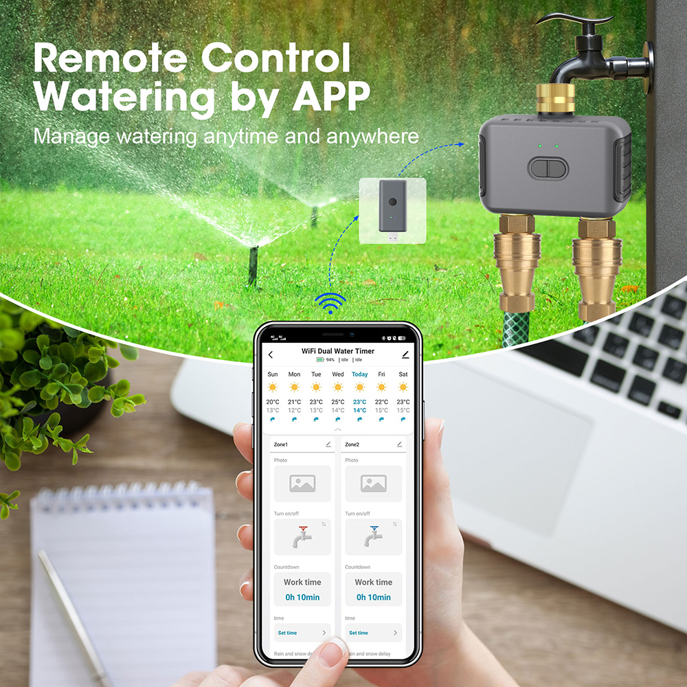 Tuya 2 Zone Watering Timer Gar - Gardening Tools And Equipment 评论和价格