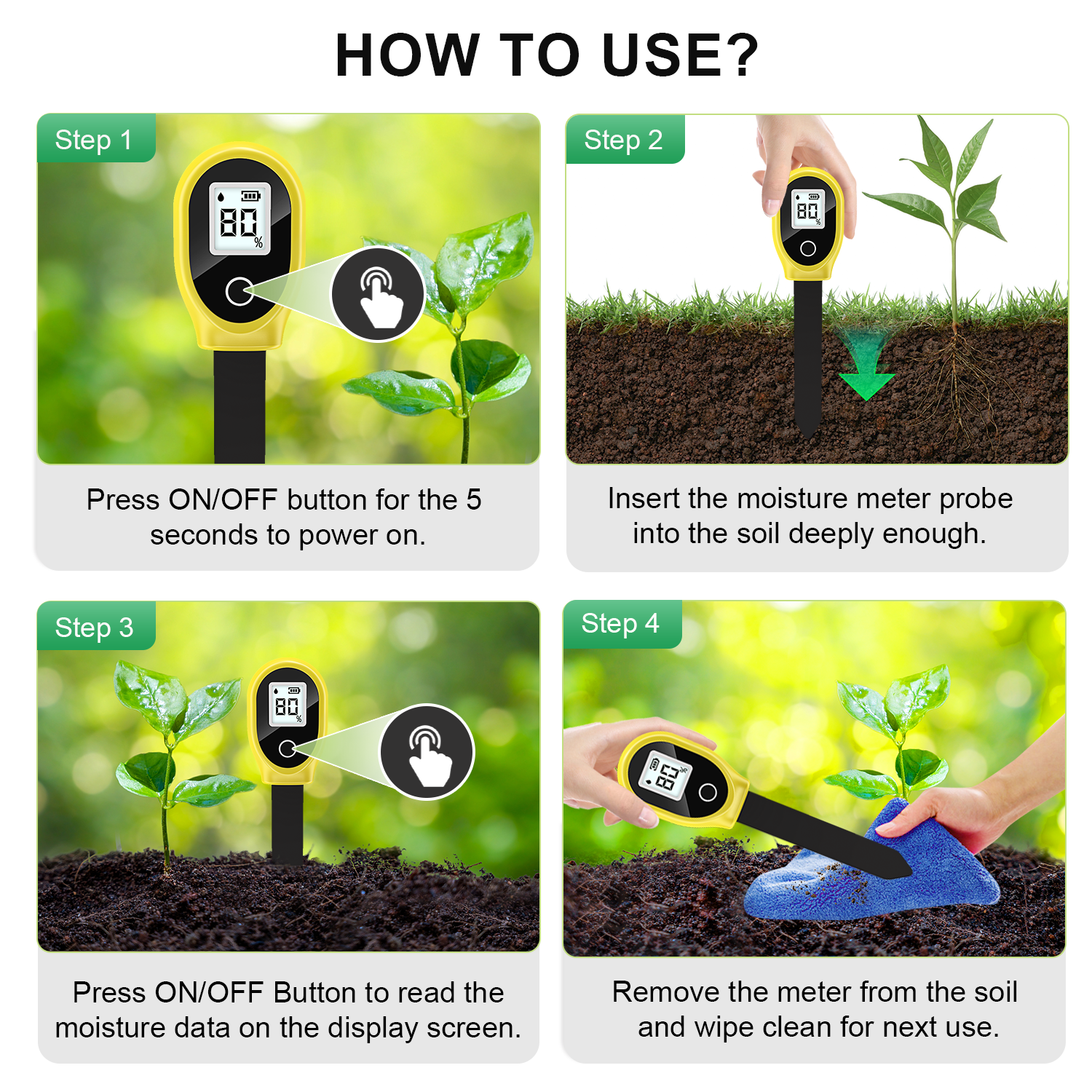 Soil Moisture Sensor Monitor P - Moisture Meter Plant 评论和价格