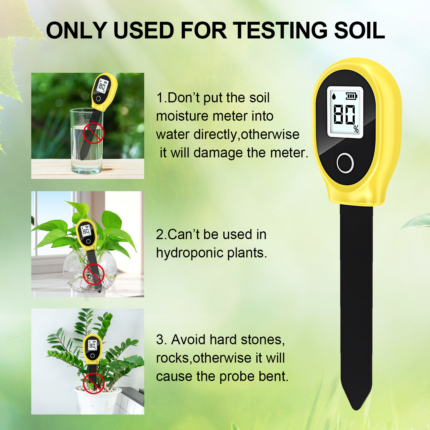 Soil Moisture Sensor Monitor P - Moisture Meter Plant 评论和价格