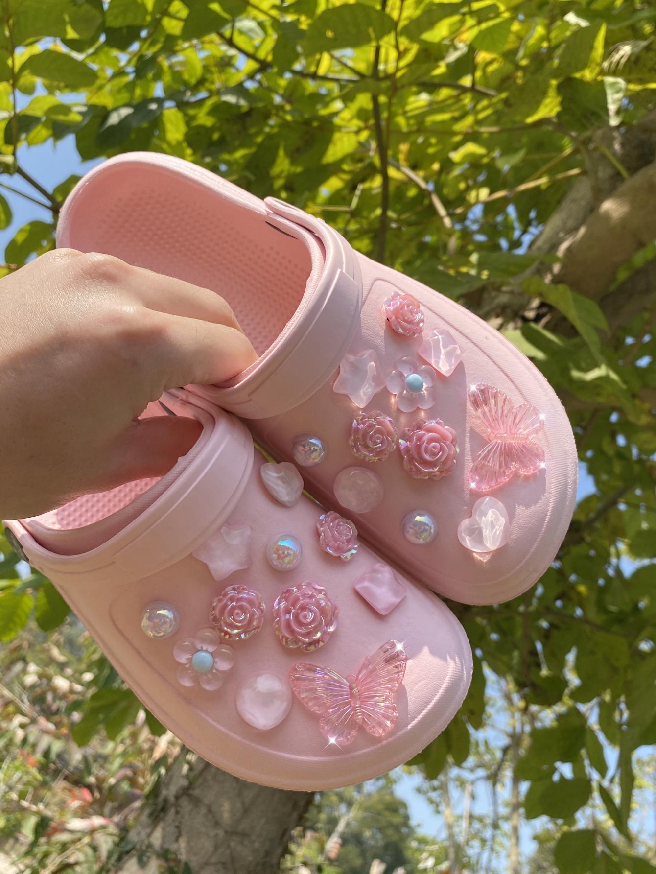 22 pcsbeach shoes Shoe Flower  - Gardening Tools Pink 评论和价格