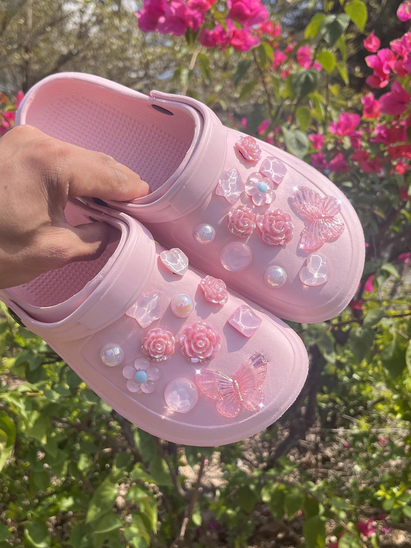 22 pcsbeach shoes Shoe Flower  - Gardening Tools Pink 评论和价格